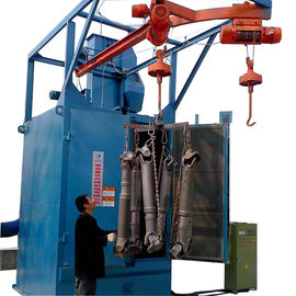 Electric Fuel Hook Shot Blasting Machine , Industrial Sandblasting Equipment