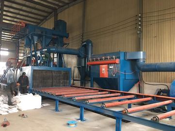 Automatic Industrial Sand Blasting Machine Roller Conveying Pass Through Type