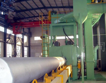 Professional Steel Pipe Shot Blasting Machine , Industrial Sand Blasting Machine One Year Warranty