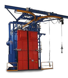 Electric Fuel Hook Shot Blasting Machine , Industrial Sandblasting Equipment