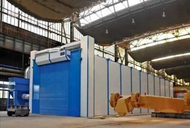 Manual Sand Blasting Room / Booth Heavy Duty With Screw Recycling System