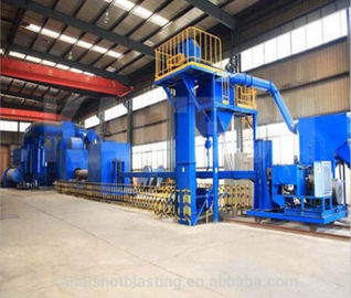 Professional Steel Pipe Shot Blasting Machine , Industrial Sand Blasting Machine One Year Warranty