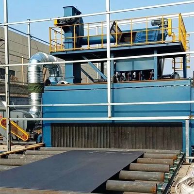 0.5-1.5 M/Min Q6910 Roller Conveyor Shot Blasting Machine H Beam And Steel Plate