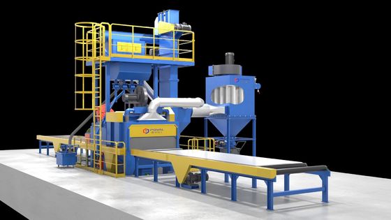 Sa2.5 And Noise≤85 DB Q69 H Beam Shot Blasting Machine Roller Conveyor Type